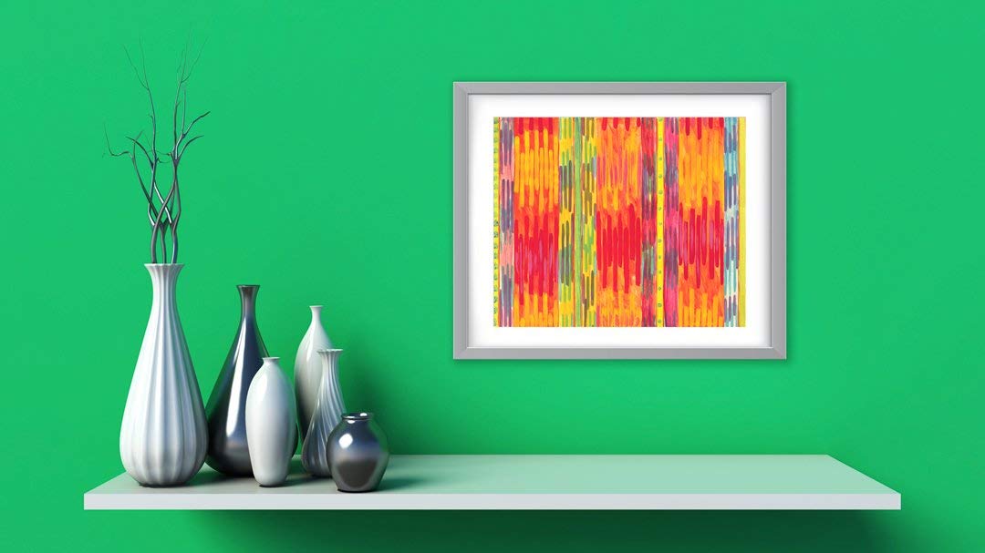 Runway Art Print - Abstract Art Wall Decor Collection - Red & Orange