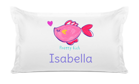 Pretty Pink Fish - Personalized Kids Pillowcase Collection