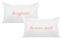 Bonjour, Bonne Nuit - His & Hers Pillowcase Collection-Di Lewis