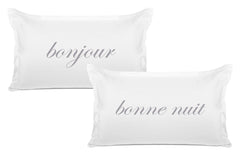 Bonjour, Bonne Nuit - His & Hers Pillowcase Collection-Di Lewis