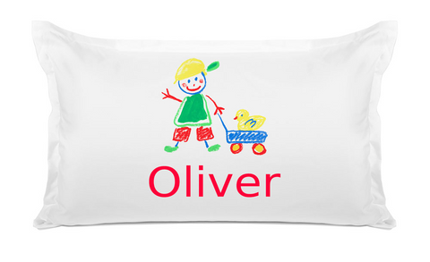 Colorful Boy and Duck - Personalized Kids Pillowcase Collection