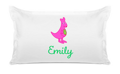 Pink Kangaroo - Personalized Kids Pillowcase Collection