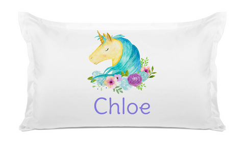 Blue Unicorn - Personalized Kids Pillowcase Collection