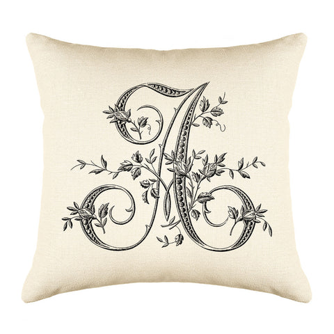 Floral French Monogram Pillow Cover – Returning Grace Designs