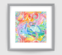 Acrobate Art Print - Abstract Art Wall Decor Collection-Di Lewis