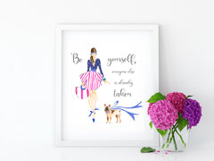 All About Me Art Print - Fashion Illustration Wall Art Collection-Di Lewis