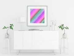 Aurora Pink Purple Green Art Print - Abstract Art Wall Decor Collection-Di Lewis