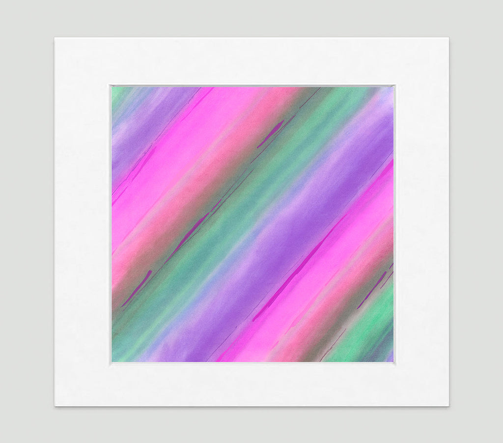Aurora Pink Purple Green Art Print - Abstract Art Wall Decor Collection-Di Lewis