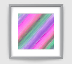 Aurora Pink Purple Green Art Print - Abstract Art Wall Decor Collection-Di Lewis