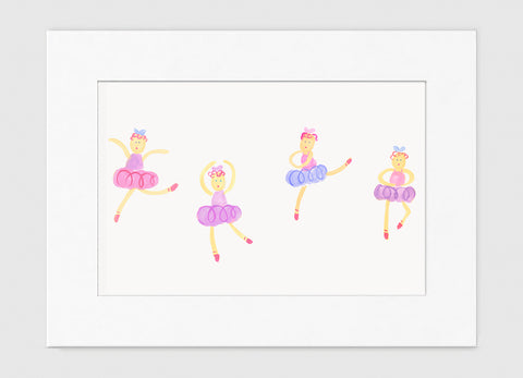 Dancing Ballerinas - Kids Wall Art Collection-Di Lewis