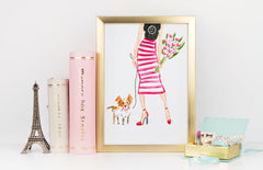 Be Happy Art Print - Fashion Illustration Wall Art Collection-Di Lewis