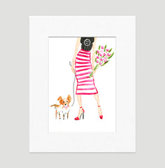 Be Happy Art Print - Fashion Illustration Wall Art Collection-Di Lewis