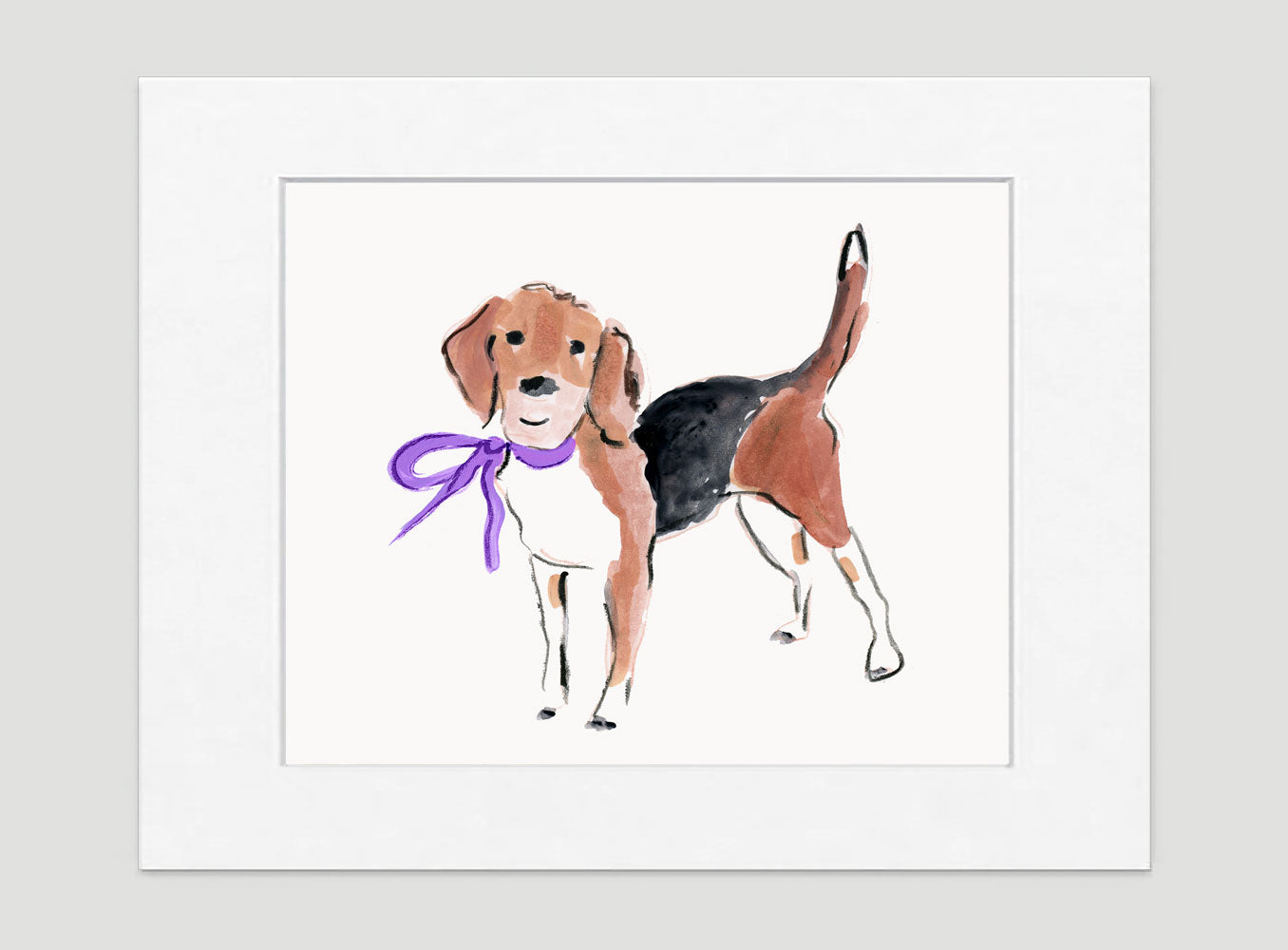 Barney Beagle Art Print - Dog Illustrations Wall Art Collection-Di Lewis
