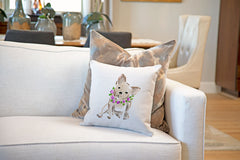 Bertie Bulldog Throw Pillow Cover - Dog Illustration Throw Pillow Cover Collection-Di Lewis