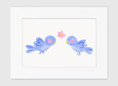 Bluebirds - Kids Wall Art Collection-Di Lewis