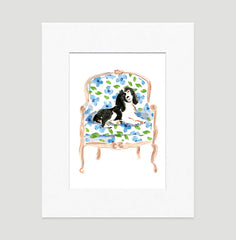 Mr. Bojangles The Spaniel Art Print - Dog Illustrations Wall Art Collection-Di Lewis