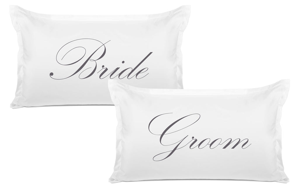 Bride, Groom - His & Hers Pillowcase Collection-Di Lewis