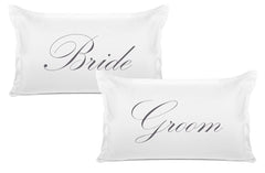 Bride, Groom - His & Hers Pillowcase Collection-Di Lewis