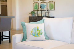 Butterflyfish Throw Pillow Cover - Coastal Designs Throw Pillow Cover Collection-Di Lewis