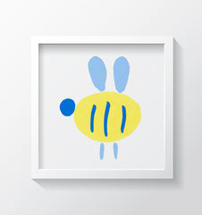 Buzzy Bee (Pink) Art Print - Kids Wall Art Collection-Di Lewis