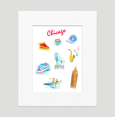Chicago Art Print - Travel Print Wall Art Collection-Di Lewis