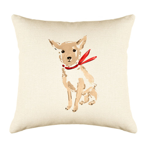 Caesar Chihuahua Throw Pillow Cover - Dog Illustration Throw Pillow Cover Collection-Di Lewis