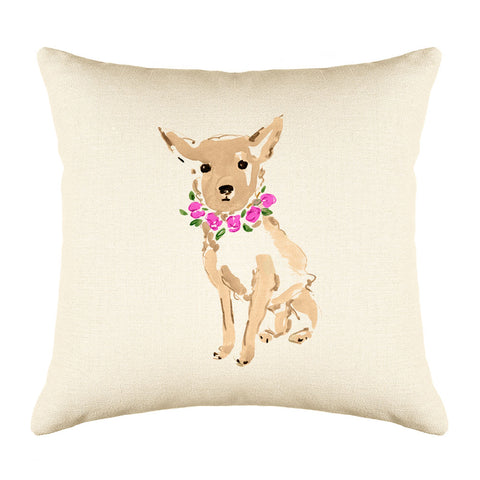 Coco Chihuahua Throw Pillow Cover - Dog Illustration Throw Pillow Cover Collection-Di Lewis