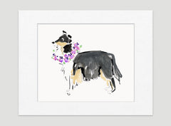 Cleo Collie Art Print - Dog Illustrations Wall Art Collection-Di Lewis