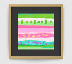 Confetti Pink Green Art Print - Abstract Art Wall Decor Collection-Di Lewis