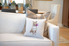 Conrad Collie Throw Pillow Cover - Dog Illustration Throw Pillow Cover Collection-Di Lewis