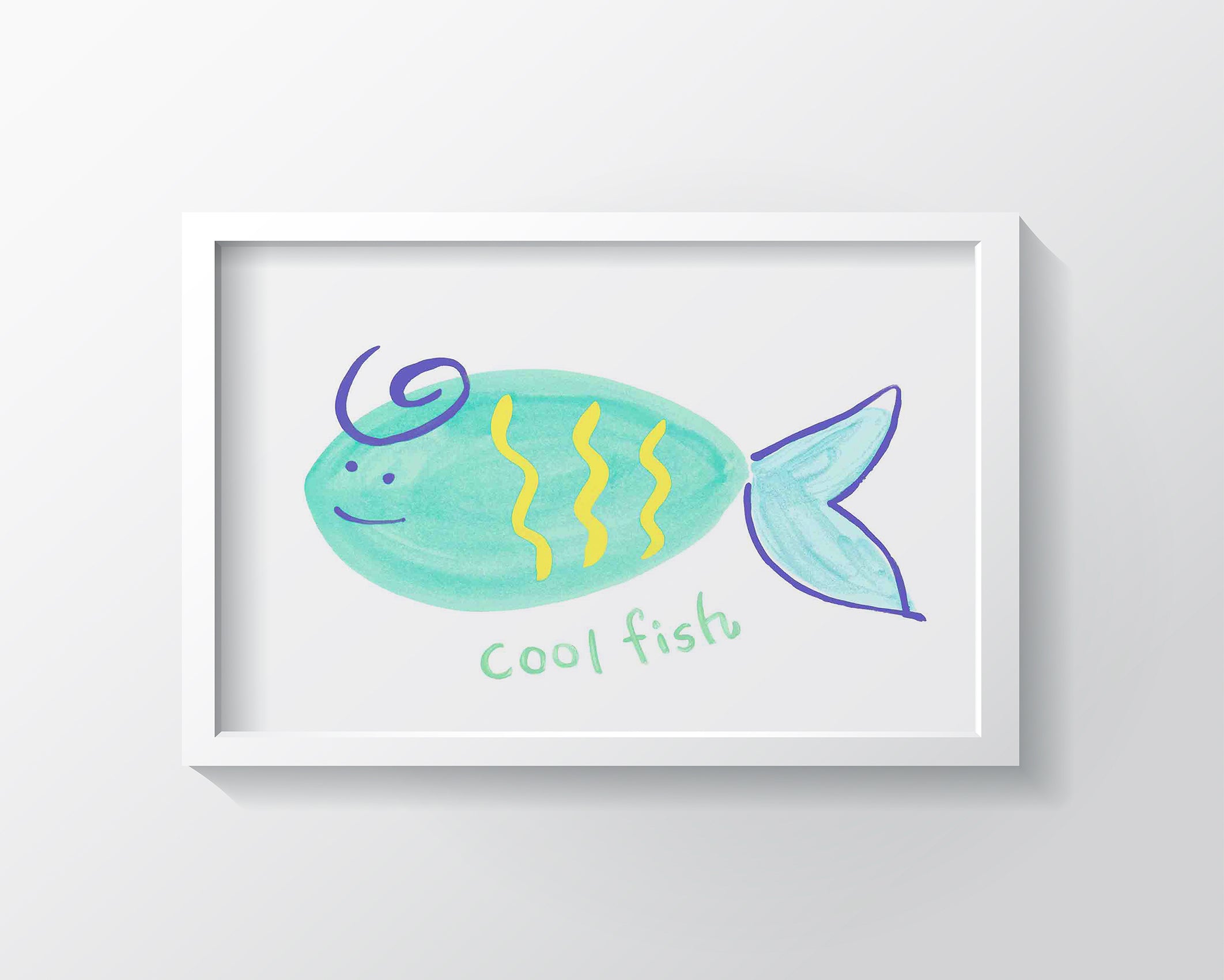 Cool Fish Art Print - Kids Wall Art Collection-Di Lewis
