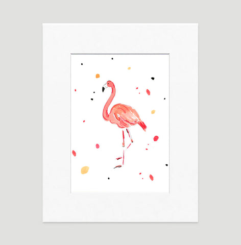 Fergie Flamingo Art Print - Animal Illustrations Wall Art Collection-Di Lewis