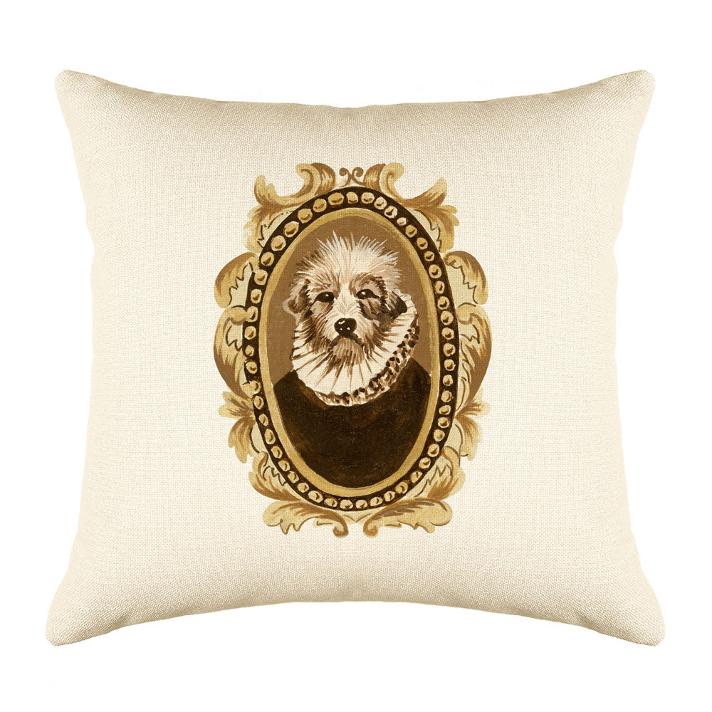 Count Terrier Throw Pillow Cover - Dog Illustration Throw Pillow Cover Collection-Di Lewis