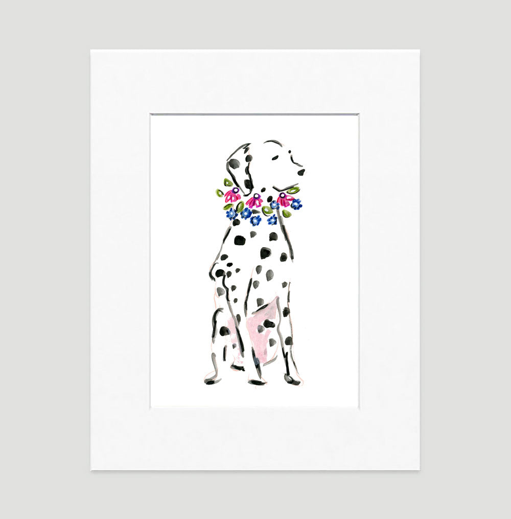 Dixie Dalmatian Art Print - Dog Illustrations Wall Art Collection-Di Lewis