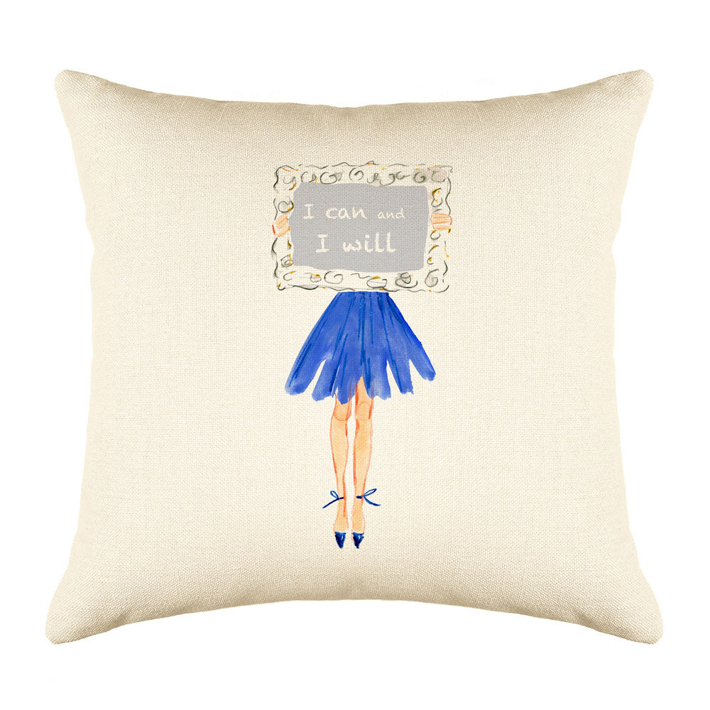 Determination Throw Pillow Cover - Fashion Illustrations Throw Pillow Cover Collection-Di Lewis