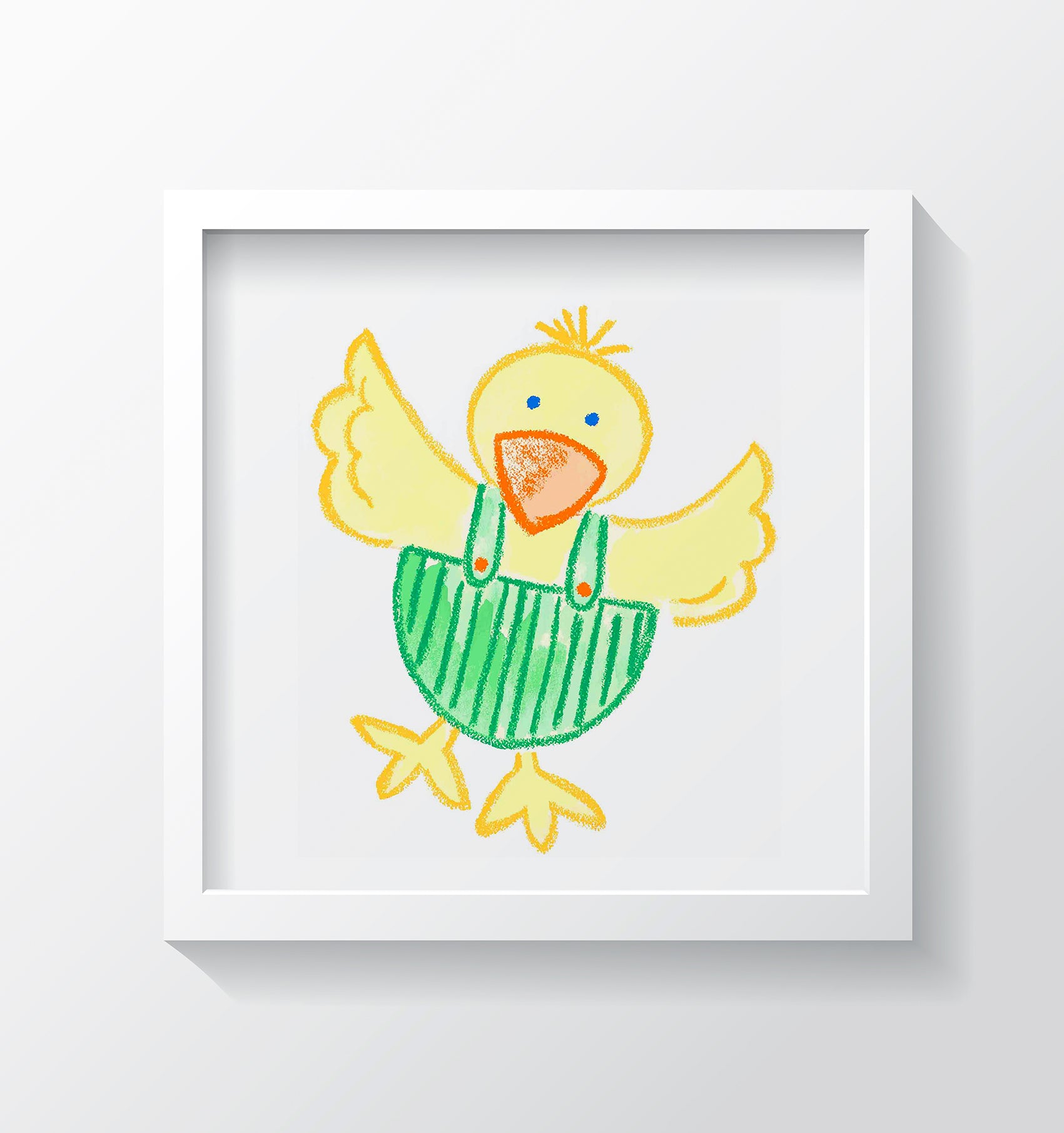Dippy Duck Art Print - Kids Wall Art Collection-Di Lewis