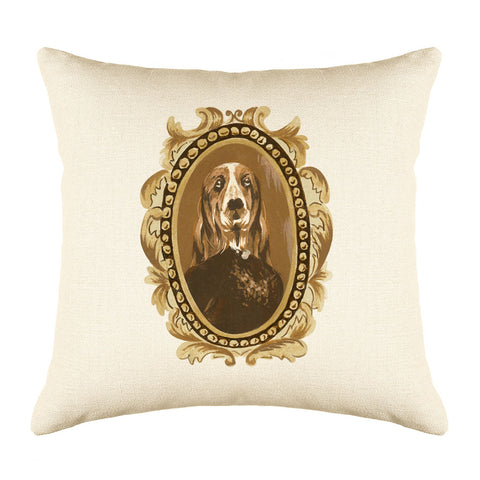 Doctor Basset Throw Pillow Cover - Dog Illustration Throw Pillow Cover Collection-Di Lewis