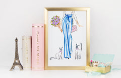Dressed To Perfection Art Print - Fashion Illustration Wall Art Collection-Di Lewis