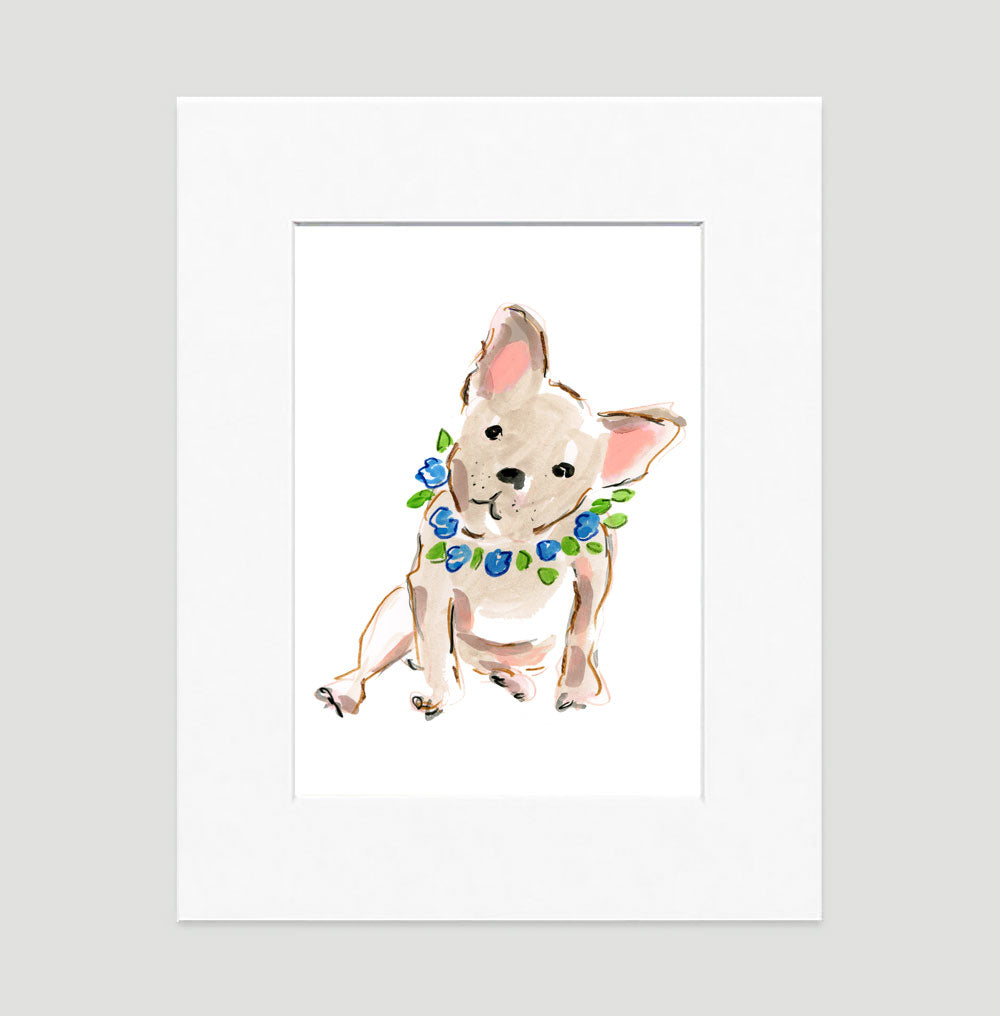 Benny Bulldog Art Print - Dog Illustrations Wall Art Collection-Di Lewis