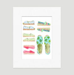 Espadrilles - Fashion Illustration Wall Art Collection-Di Lewis
