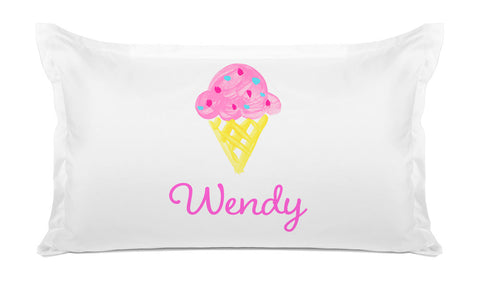 Ice Cream Cone - Personalized Kids Pillowcase Collection