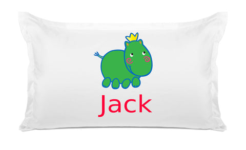 Green Hippo - Personalized Kids Pillowcase Collection