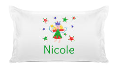 Christmas Stars Red & Green - Kids Personalized Pillowcase Collection