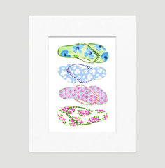 Flip Flops - Fashion Illustration Wall Art Collection-Di Lewis