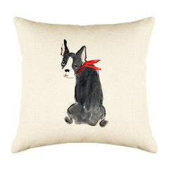 Bailey Bulldog Throw Pillow Cover - Dog Illustration Throw Pillow Cover Collection-Di Lewis