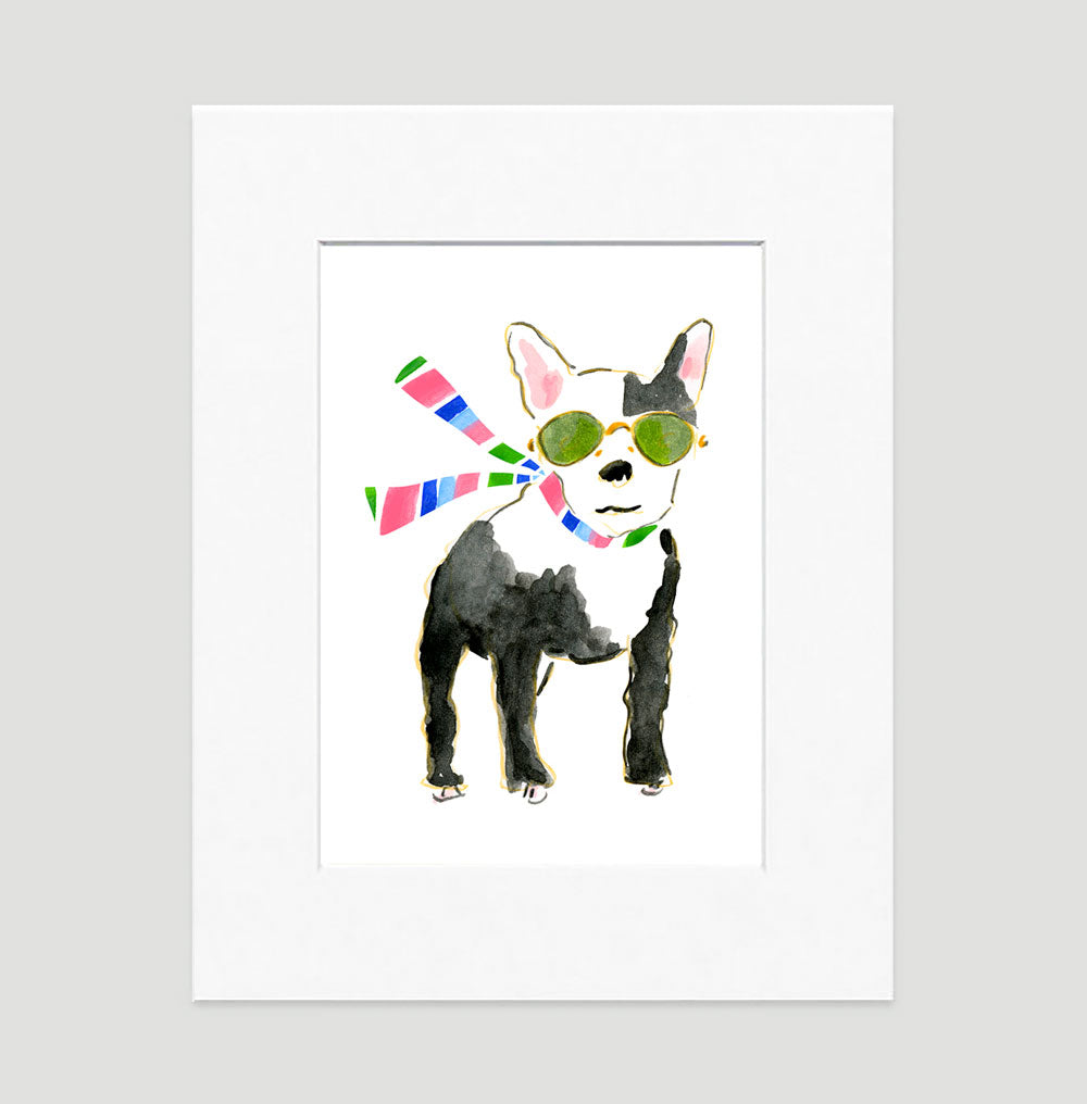 Francois French Bulldog Art Print - Dog Illustrations Wall Art Collection-Di Lewis