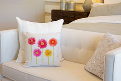 Gerbera Throw Pillow Cover - Decorative Designs Throw Pillow Cover Collection