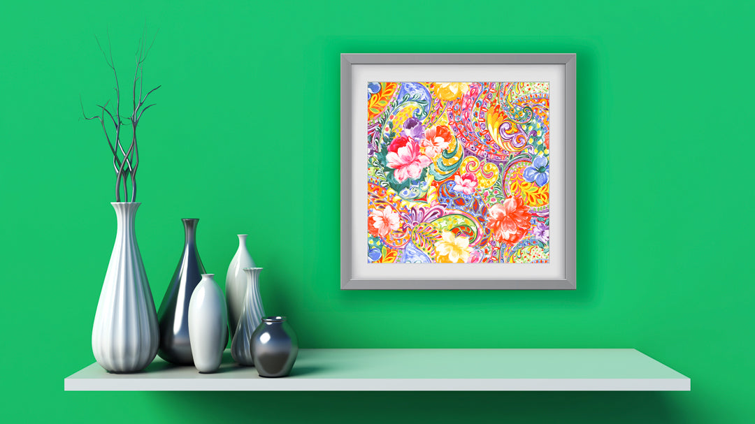 Indienne Art Print - Floral Art Wall Decor Collection-Di Lewis