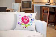 Happy Flower Throw Pillow Cover - Decorative Designs Throw Pillow Cover Collection