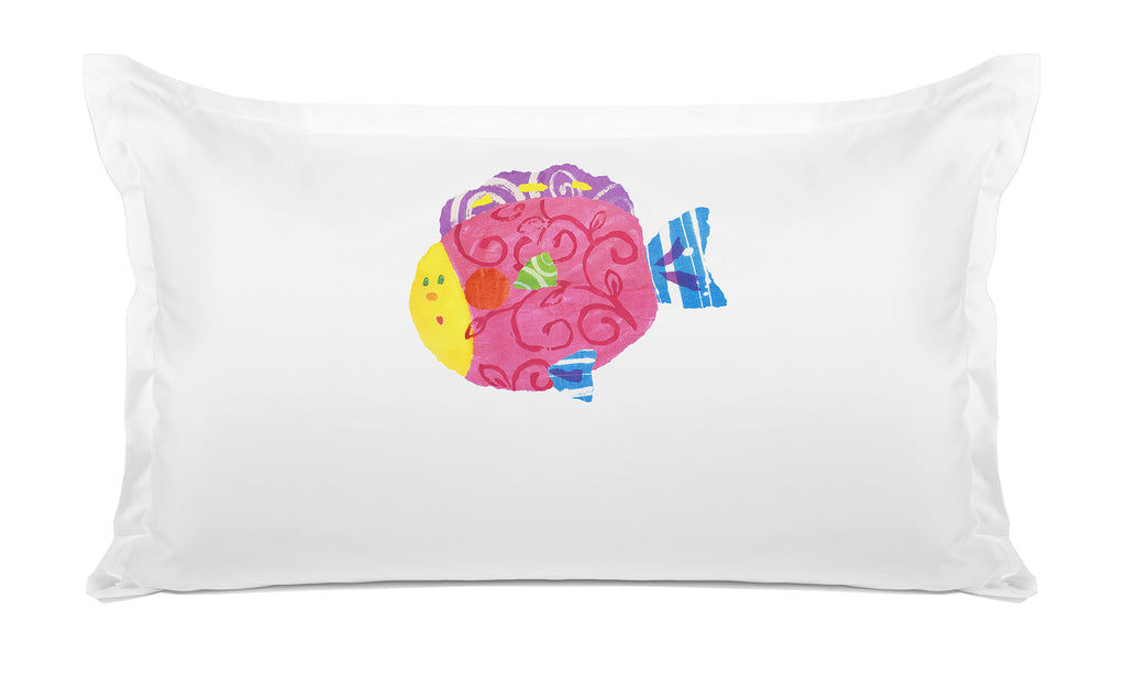 Happy Fish - Personalized Kids Pillowcase Collection-Di Lewis